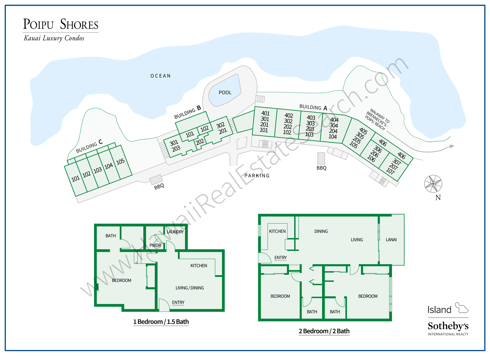 Poipu Shores Property Map